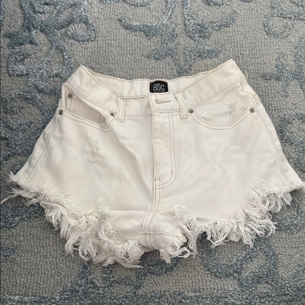 BDG Cream High-Rise Cheeky Shorts